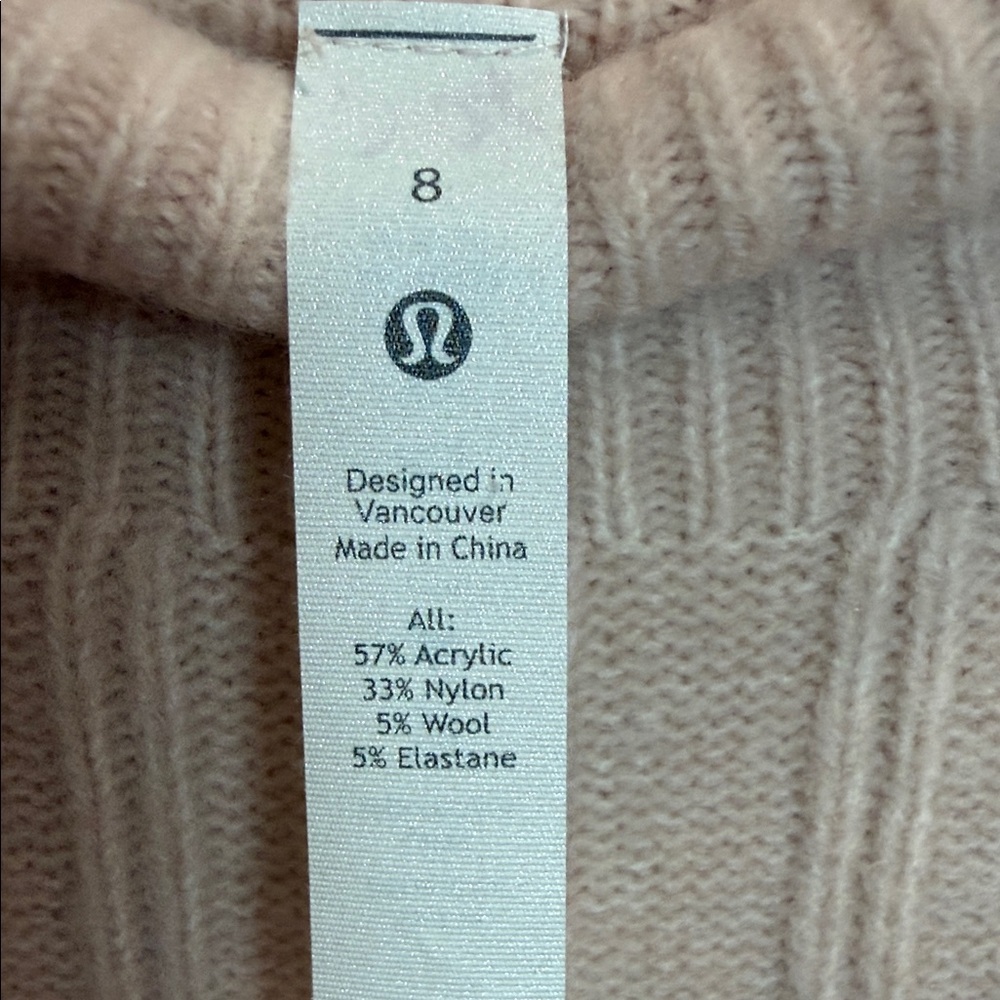 lululemon athletica Blush Ribbed Turtleneck Sweater - Picture 2 of 3